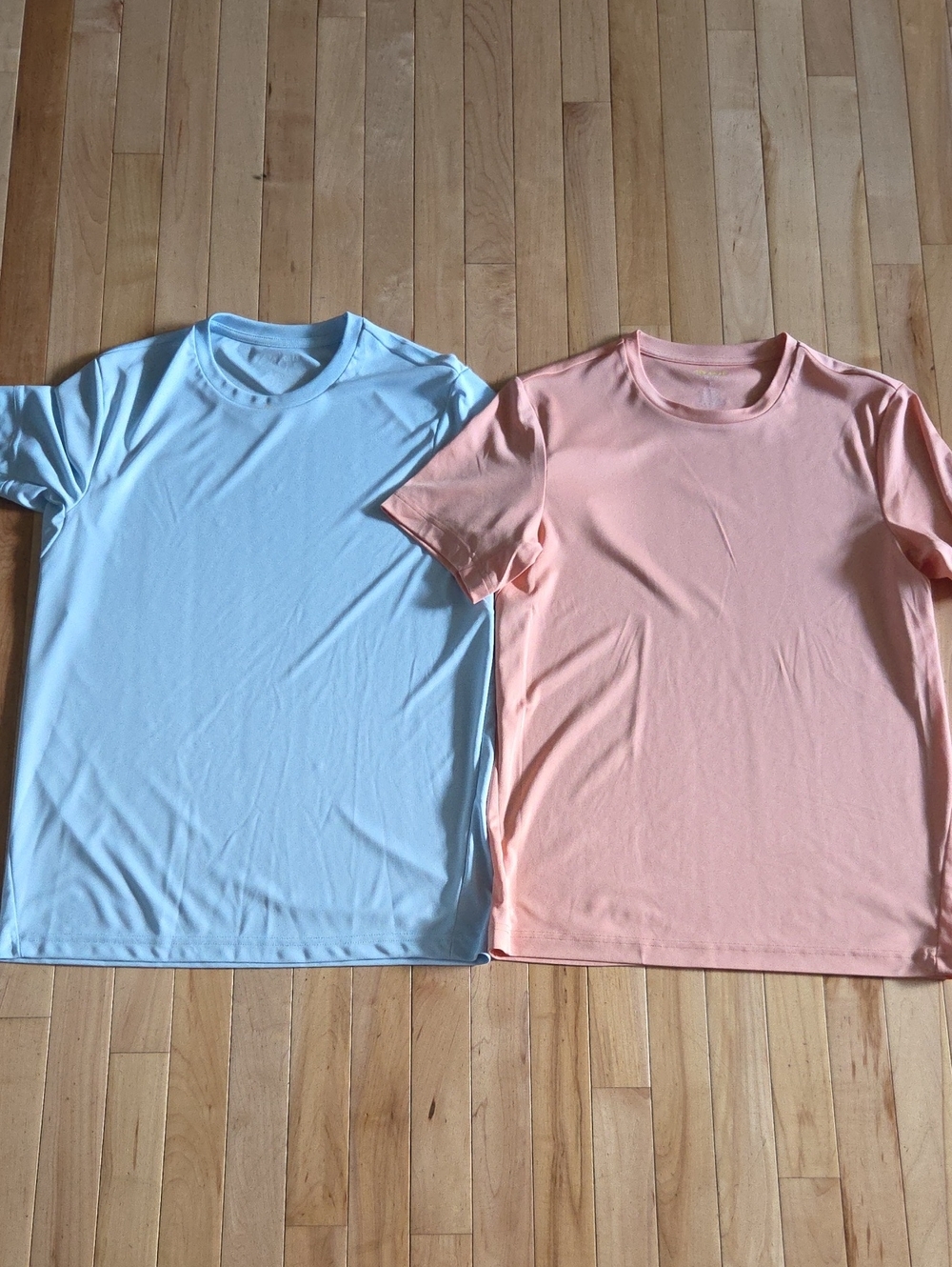 tek gear Light Blue & Peach Short Sleeve Crew Neck Tees - Picture 1 of 1